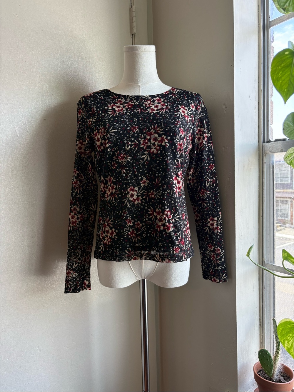 kate hill  floral lace long sleeve shirt